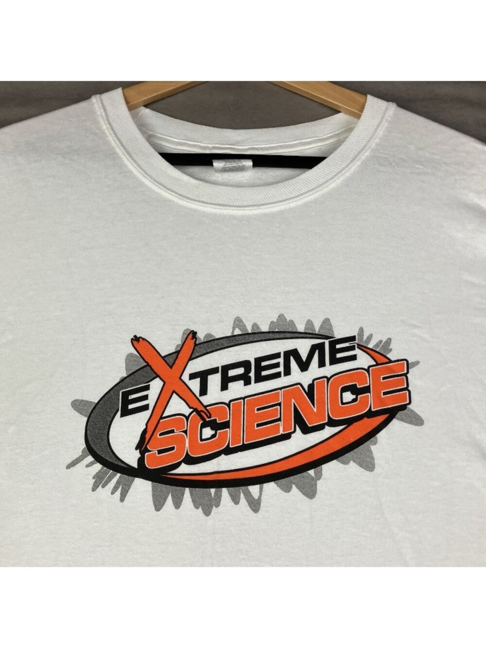 Vintage 90’s Extreme Science Graphic T Shirt White Short Sleeve Size XXL Jerzees